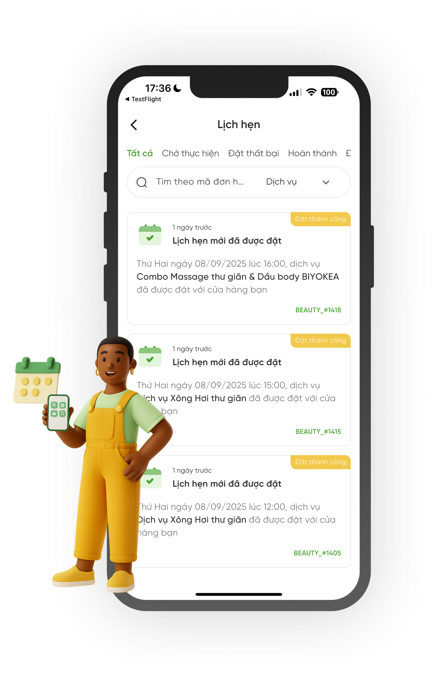 Quản lý đặt lịch (Booking)