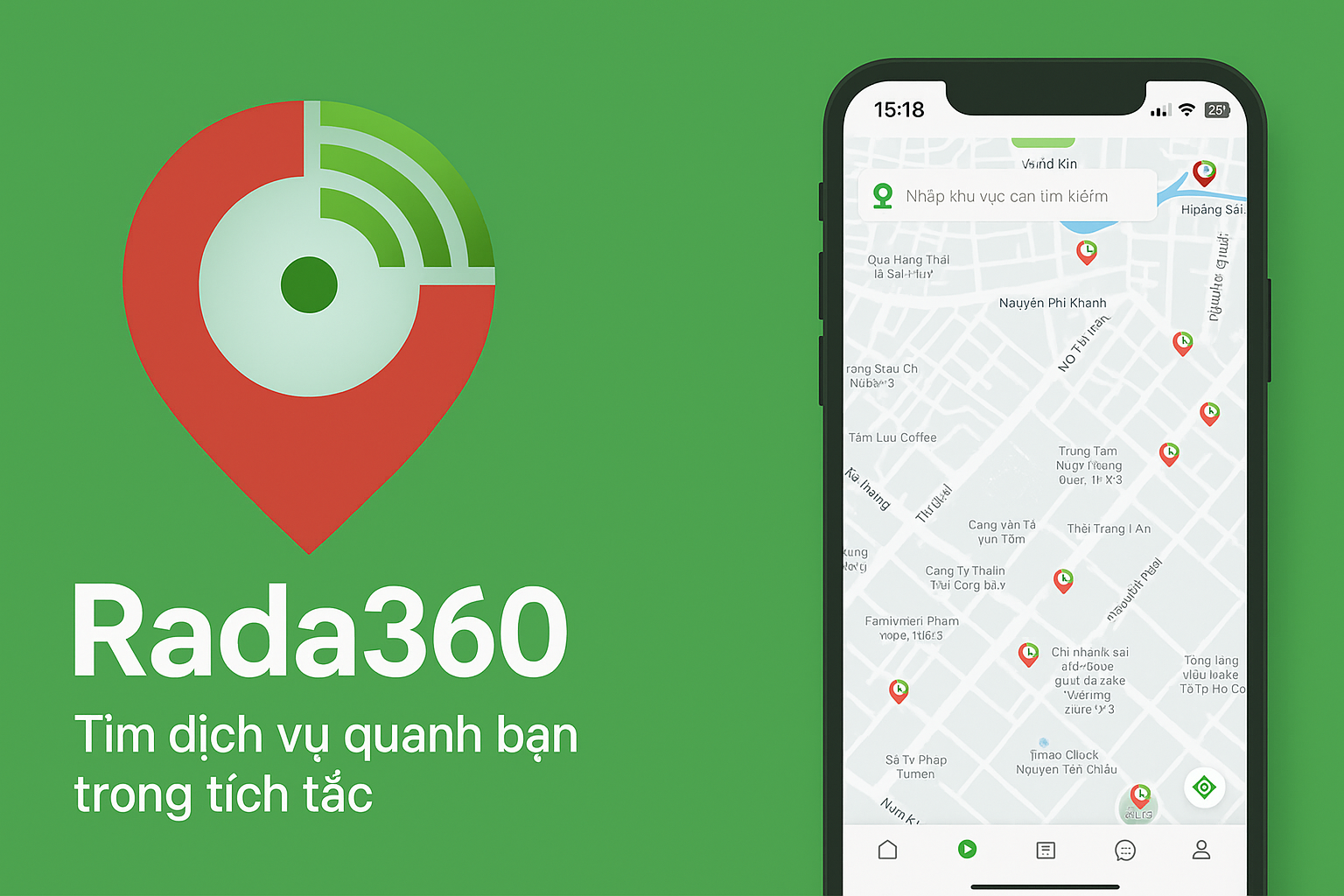 Rada360 Chính Thức Ra Mắt Ứng Dụng Tìm Dịch Vụ Quanh Bạn Nhanh Chóng và Thông Minh